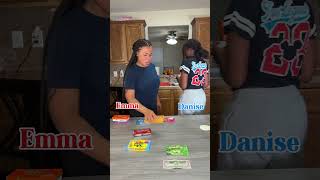 Candy Challenge Emma Vs Danise challenge candy money competition family siblings [upl. by Cioban]