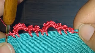 Crochet border designQureshia Lace tutorialEasy and simple crochet dupatta Lace design tutorial [upl. by Ardnuhs939]