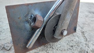 How To Bend Metal Tube With Easy Way  Rebar Bender [upl. by Anaiviv]