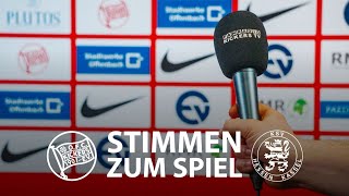 Die Stimmen zum Spiel Kickers Offenbach vs KSV Hessen Kassel [upl. by Valaria687]