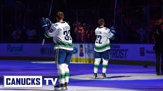 Daniel and Henrik Sedins Final NHL Game  BehindtheScenes [upl. by Rhodia578]