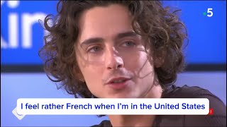 Interview with Timothée Chalamet in French with English translation [upl. by Karney]