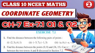 Class 10 Maths Chapter 7 Coordinate Geometry Ex71 Q1 amp Q2 [upl. by Edasalof]