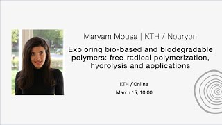 Defense of doctoral thesis – Maryam Mousa KTH March 15 2024 [upl. by Anahtor]