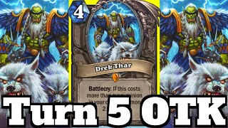 DrekThar OTK ON TURN 5 Fractured in Alterac Valley Combo  Hearthstone [upl. by Key]