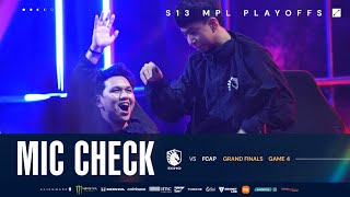 MPL S13 Grand Finals TLPH vs FCAP G1 Mic Check Game 4 [upl. by Tikna]