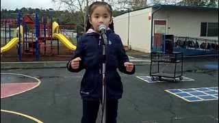 2012 MLK Speech Winner Vanessa Martinez 1st Grade [upl. by Zendah]