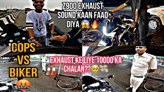 First Vlog Mei CHALAN Dena Para 🥺💸  COPS Vs BIKER 🤬  Z900 Exhaust Sound 😱🔥R1mRiderVlogs [upl. by Tiffa]