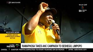 Ramaphosa takes ANC campaign to Seshego [upl. by Siramad]