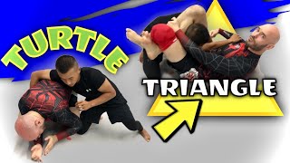 Granby roll from turtle to a triangle choke [upl. by Lawford]