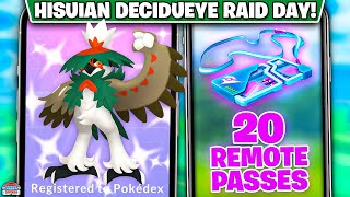 Shiny Hisuian Decidueye Comes for Raid Day Free Passes amp More [upl. by Yemiaj]