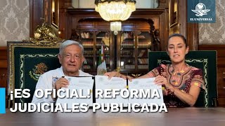 AMLO firma la publicación de la reforma judicial en el DOF pese a suspensión de Tribunal [upl. by Joly]