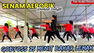 SENAM AEROBIK WORKOUT GOBYOS 25 MENIT BAKAR LEMAK MUDAH DIIKUTI [upl. by Cibis]