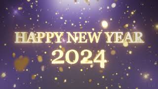 HAPPY NEW YEAR  2024  Countdown with fireworks  Free to use with Date [upl. by Hynes]