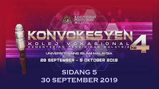 LIVE Majlis Konvokesyen Kolej Vokasional KPM kali Ke4 30 September 2019  Sidang 5 [upl. by Engapmahc720]