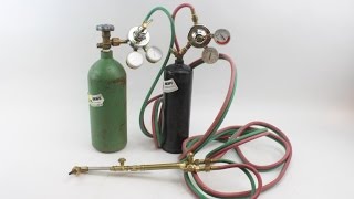 Acetylene Welding Torch with Tanks [upl. by Enilorak]