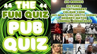 The PUB QUIZ No44  6 Different Rounds  40 Questions amp Answers  54 Points to Win  QuizTrivia [upl. by Ahsytal]