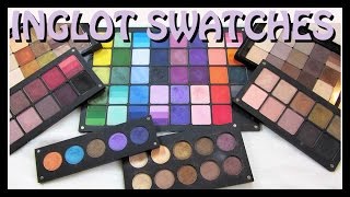 Inglot SWATCH Fest 105 EyeShadow Swatches [upl. by Couture]