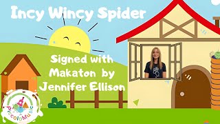 Incy Wincy Spider with Piccolo Music signed with Makaton and lyrics  World Nursery Rhyme Week 2024 [upl. by Enilarac]