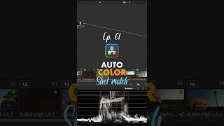 61100 ⚡️ AutocolorShot match  Magia davinciresolve tutorial videoediting [upl. by Htrap]
