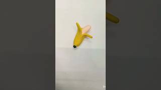 DiyHow to Make A Banana With Clay shorts viralvideo trendingshorts [upl. by Dyrraj]