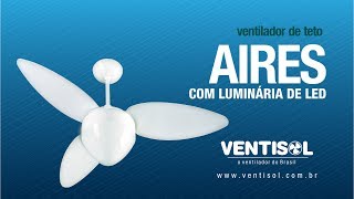 Ventilador de Teto Aires com Luminária de LED [upl. by Hayes]