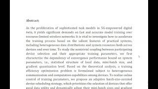 Accelerating Wireless Federated Learning With Adaptive Scheduling Over Heterogeneous Devices [upl. by Krucik]