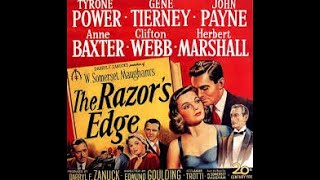 Tyrone Power Gene Tierney amp Anne Baxter in W Somerset Maughams quotThe Razors Edgequot 1946 [upl. by Lienad]