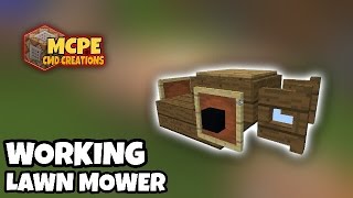 Mcpe Command Blocks Creation  Working Lawn Mower Tutorial [upl. by Alek]