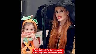 Seth Rollins amp Becky Lynch with their daughter Roux in Holloweenbeckylynchviraltrendingshort [upl. by Raimes]