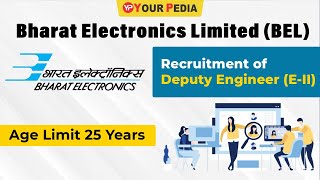 BEL recruitment for Deputy Engineer EII Grade  BEL Recruitment 2022 without GATE [upl. by Adlitam]