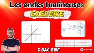 Exercice  Correction  Les ondes lumineuses Extrait dun examen blanc  2BAC PC SM  Prof MOUSLIM [upl. by Nelsen]