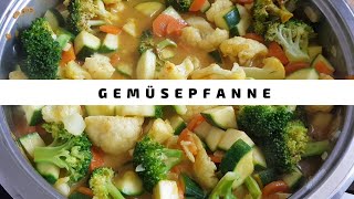 Gemüsepfanne Gemüse mit Gewürze und Kokosmilch Vegan [upl. by Mead]