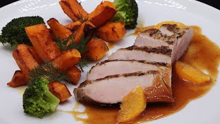 Je cuisine sous vide et à la plancha  Grillade de porc ou Secreto Sauce à lorange [upl. by Austine]