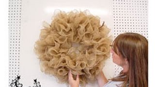 Basic Burlap Ruffle Wreath Tutorial by Trendy Tree [upl. by Ecirtnahc]