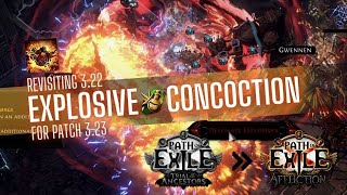 PoE 323 Explosive Concoction League Starter  BUILD UPDATE [upl. by Nairam]