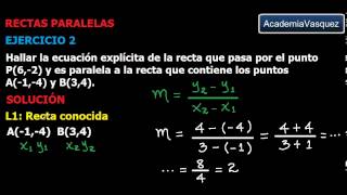 Rectas paralelas Ejercicio 2 [upl. by Lleksah935]