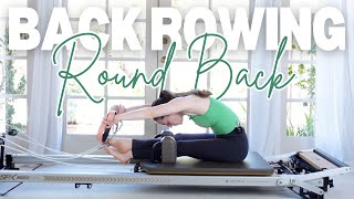 Back Rowing Round Back  Pilates Reformer Exercise Breakdown [upl. by Lampert]