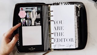 Inside My Personal Kate Spade Agenda  Planner Setup amp How Im Using It [upl. by Kcirdla]