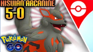 NEW Hisuian Arcanine 50 SWEEP in GO Battle League for Pokemon GO [upl. by Etteniotna906]