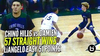 LiAngelo Ball 52 POINTS amp LaMelo Ball Gets SHIFTY Chino Hills vs Damien Pt 2 FULL Highlights [upl. by Hamian]