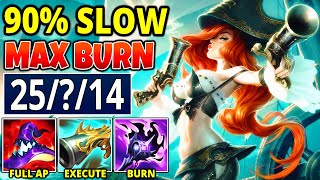 BROKEN 90 SLOW FULL AP MISS FORTUNE WITH COLLECTOR MAX BURN INSTANT EXECUTE  League of Legends [upl. by Garrek]