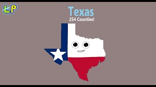 Texas  Learn the 254 Counties of Texas  By Learning Planet [upl. by Sisile261]