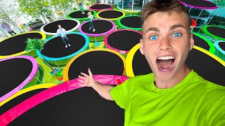 WORLDS BIGGEST BACKYARD TRAMPOLINE PARK [upl. by Boris884]