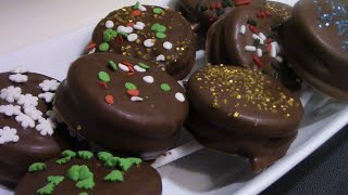 Mint Chocolate Dipped Chocolate Sandwich Cookies [upl. by Cesaro]