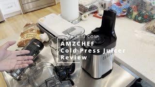 AMZCHEF Cold Press Juicer ULZM1902SV Review [upl. by Manas638]