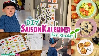 DIY Saison  Kalender Nachhaltige Essenplanung 4 Kids  Food Diary  mamiblock [upl. by Barcus]