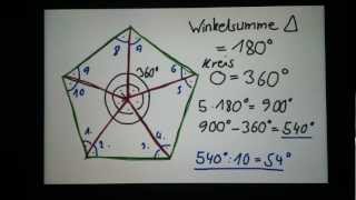 Pentagon berechnen  Fünfeck ausrechnen [upl. by Lyndel]