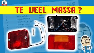 KAN JE TEVEEL MASSAPUNTEN HEBBEN Hoe werkt 12V verlichting achterlichten aansluiten storing massa [upl. by Adnuhsar]