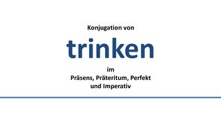 TRINKEN  Konjugation deutscher VerbenConjugation of German verbs [upl. by Vally670]